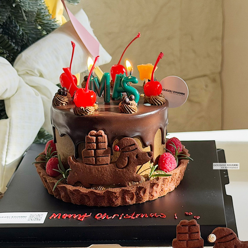 网红圣诞节快乐礼物腊肠狗饼干巴斯克蛋糕装饰max五角星红绿蜡烛,节庆用品/礼品,蛋糕/烘焙装饰用品,淘宝优惠券,粉丝福利购,淘宝优惠卷