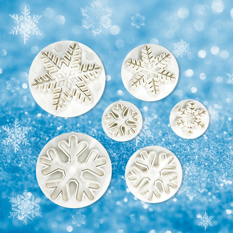 圣诞雪花翻糖模具弹簧压模饼干