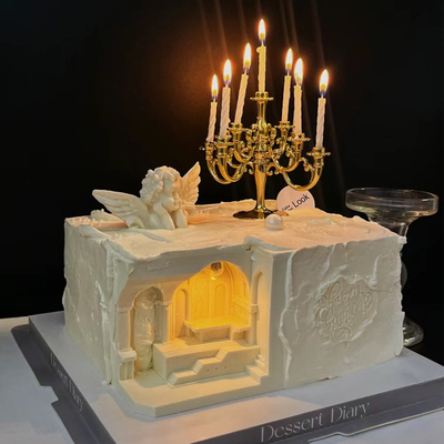 欧式网红古堡城堡宫殿房子蛋糕