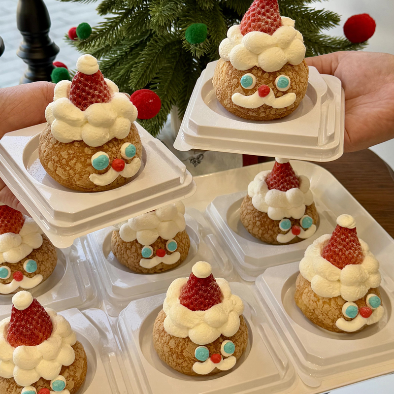 圣诞节主题卡通雪人老人甜品