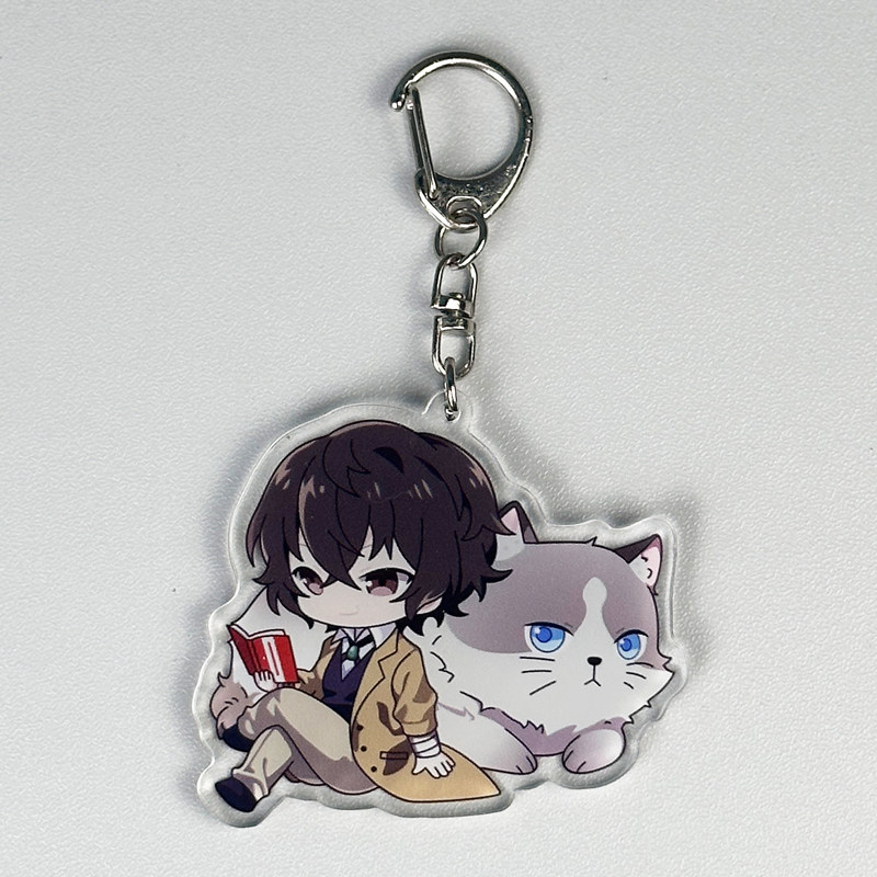 太宰治钥匙扣文豪野犬同人周边亚克力书包挂件谷子B095