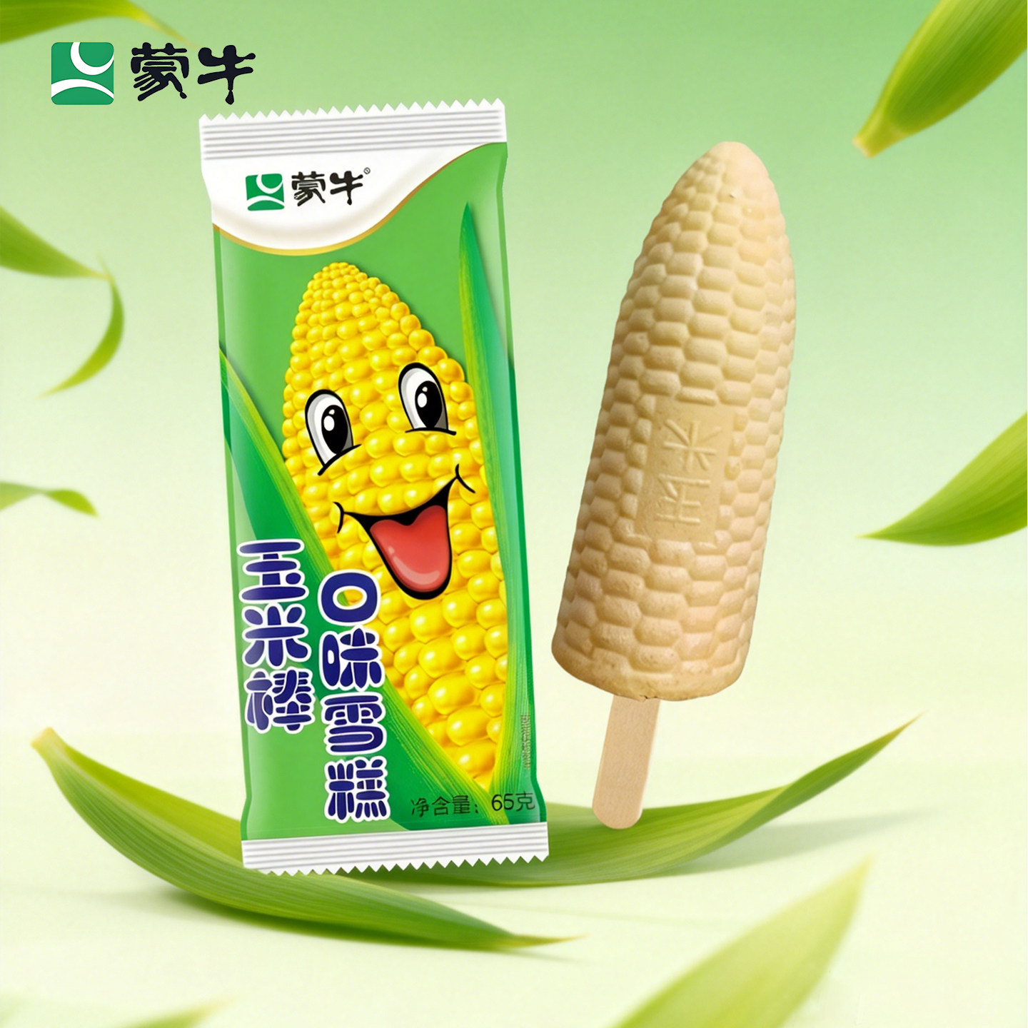 5支 蒙牛玉米棒雪糕玉米味冰淇淋65g玉米香冰棍冰棒冷饮批发自选