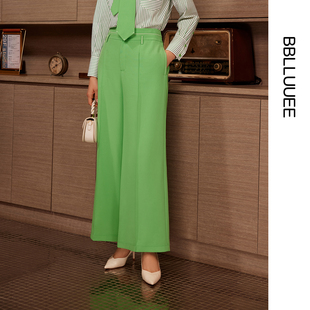 【商场同款】BBLLUUEE/粉蓝衣橱春秋无龄感oversize青春阔腿裤女