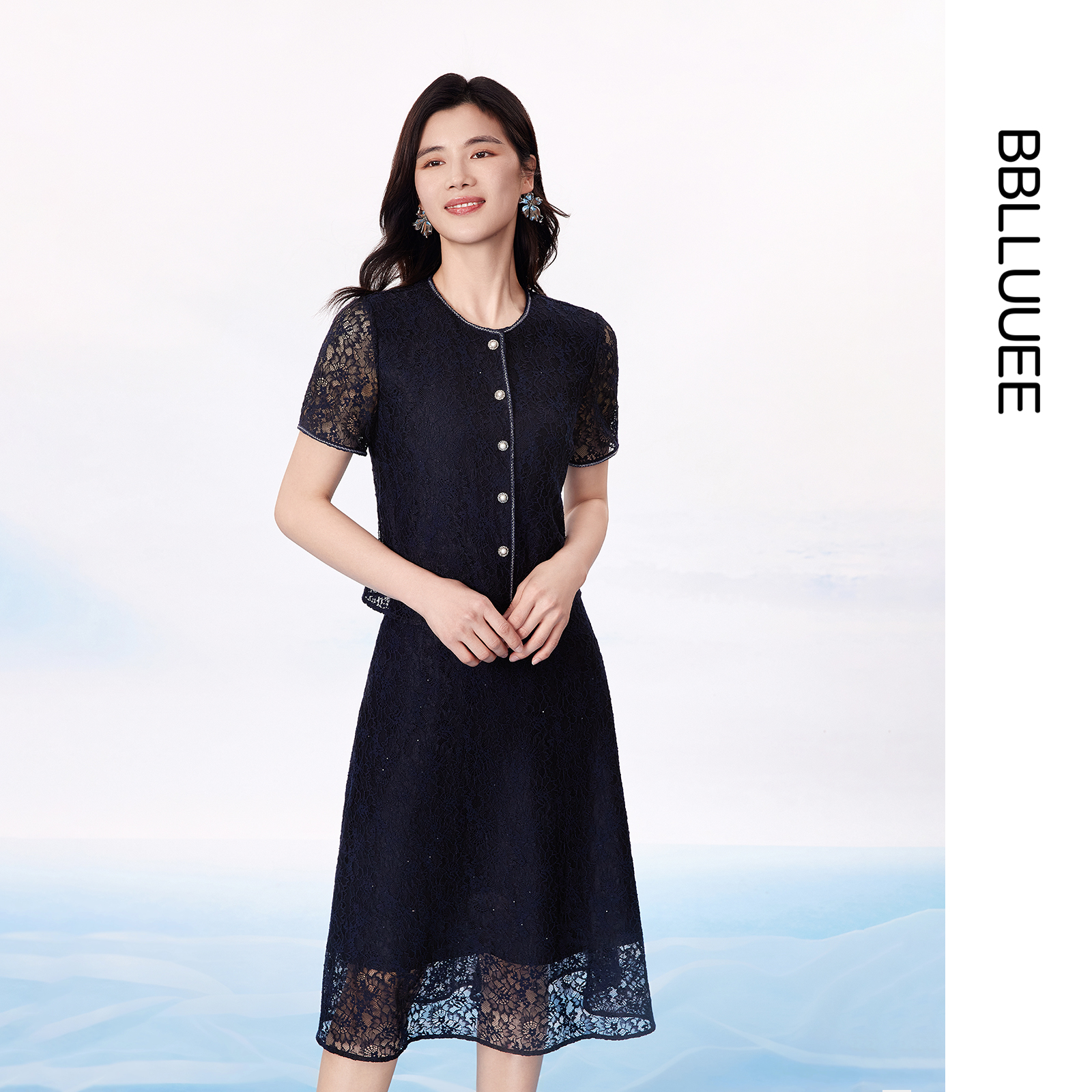 银编织带 优雅蕾丝 轻礼服套装