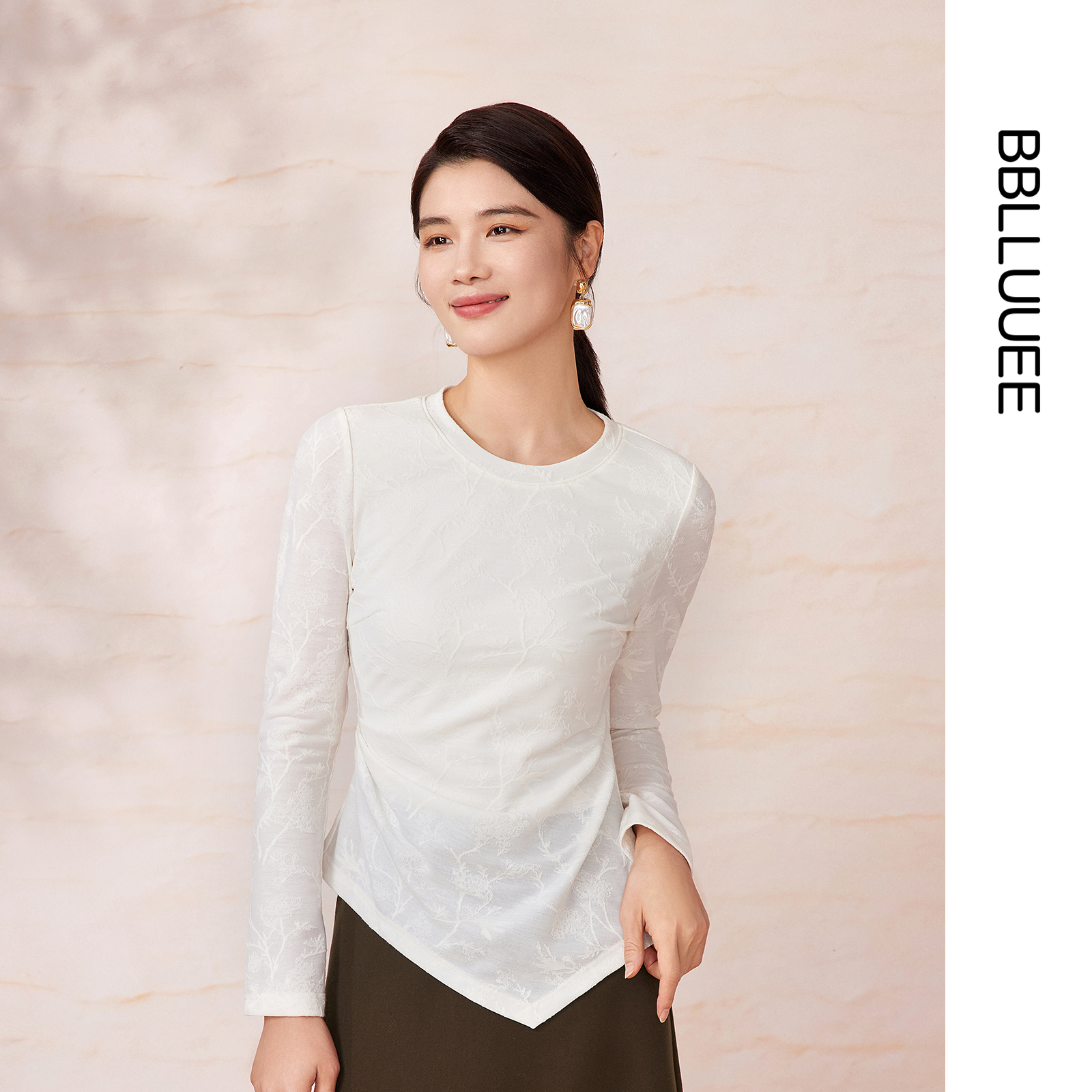 新中式提花上衣 轻薄针织小衫