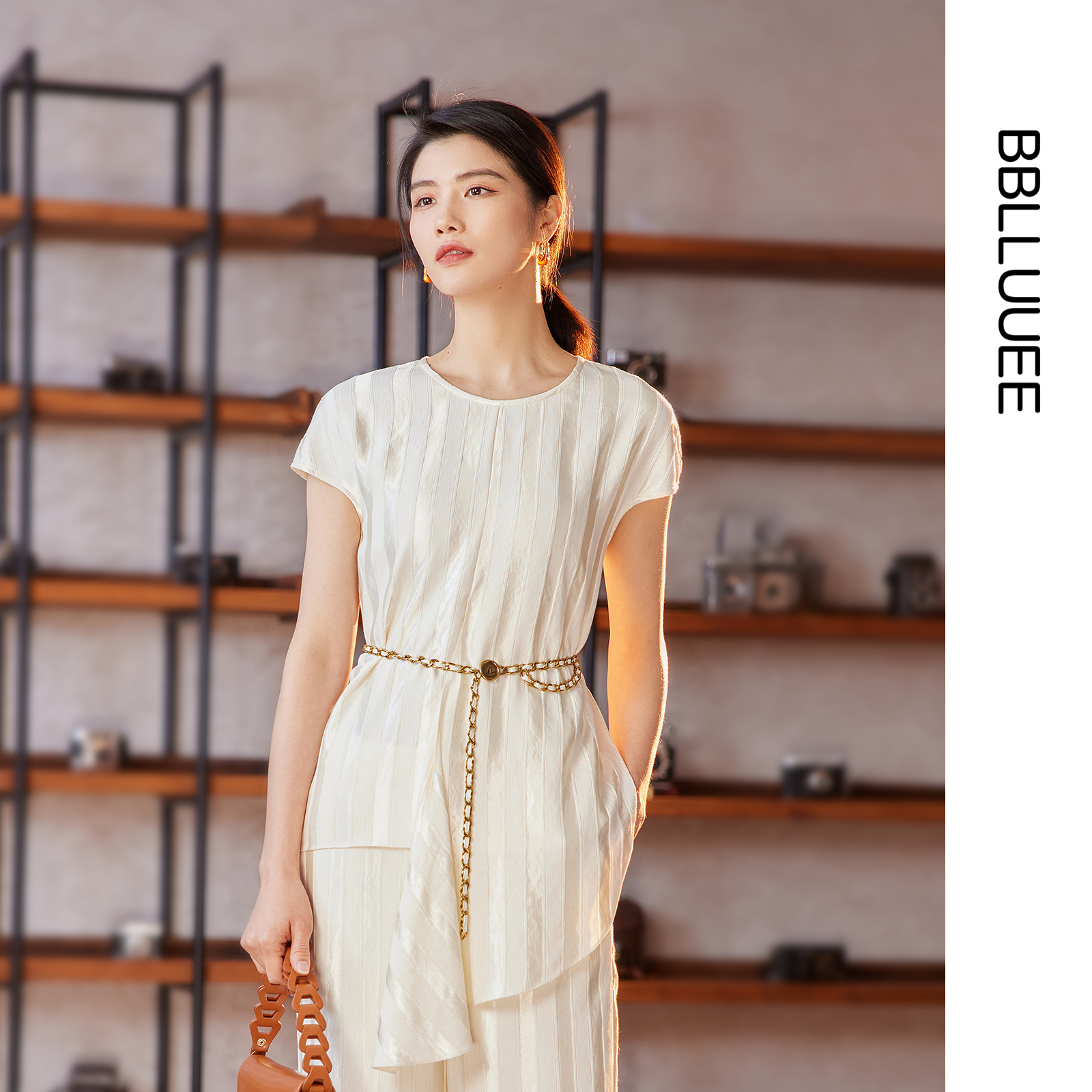 几何美学 商场同款 摩登流光条纹衬衫