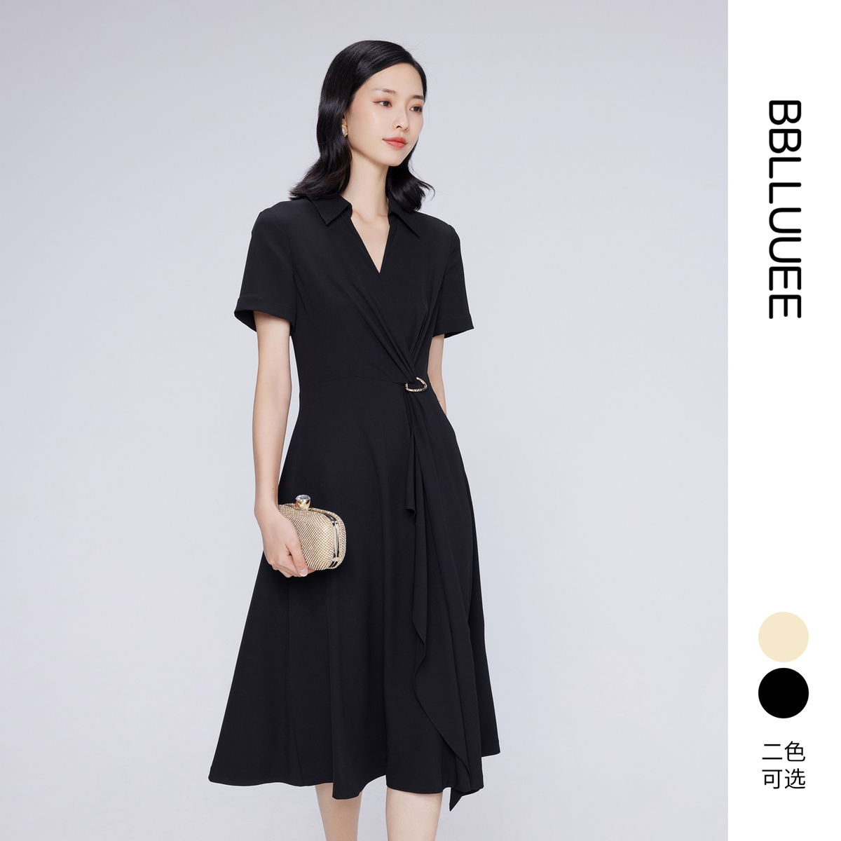 商场同款 松弛弹力 大气职业感连衣裙