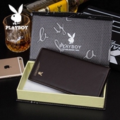 欧美男士 长款 钱包 时尚 搭扣软皮钱夹手机包 拉链零钱包潮青年皮夹