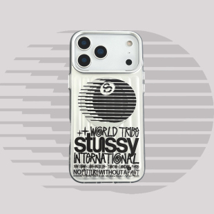 潮牌stussy斯图西iphone17promax手机壳magsafe磁吸16promax手机壳适用苹果15pro保护套防摔1413情侣 正品