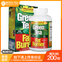 美国直邮 Green Tea Fat Burner绿茶精华腹部塑体胶囊 200粒