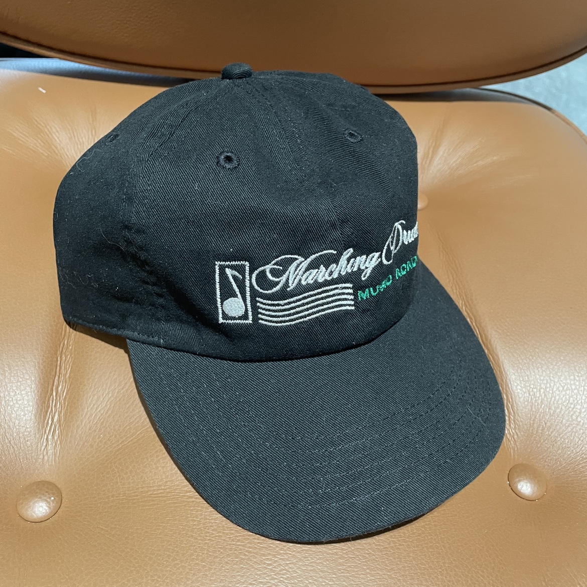 韩国雀斑同款音符做旧休闲棒球帽