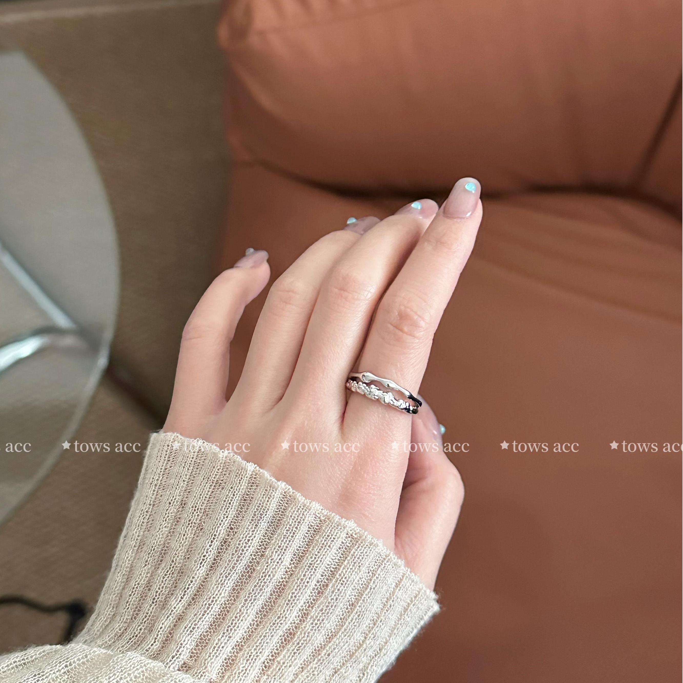 双层开口戒指女小众设计高级感
