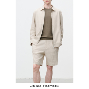 莫瑞新老钱风亚麻棉单褶休闲短裤 夏季 男士 休闲裤 JSSD 男款 HOMME