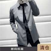 风衣外套男 风度凌然 翻领纯色中长款 春秋休闲修身 C1940 品位有范