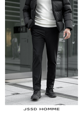 JSSD HOMME 新款秋冬季直筒休闲长裤子男吸光发热保暖休闲裤男款