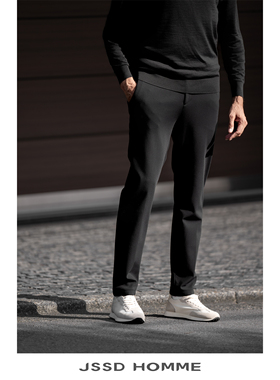 JSSD HOMME 冬季新款保暖发热直筒长裤男士商务通勤保暖休闲裤男