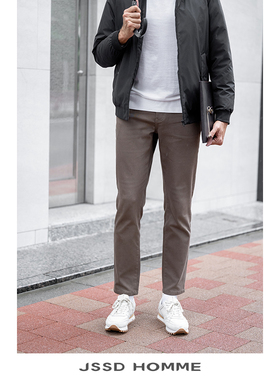 JSSD HOMME 秋冬新款男士商务绅士气凝胶牛仔裤男休闲裤男直筒裤
