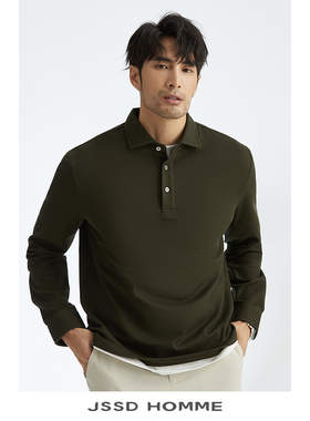 JSSD HOMME 渼国SUPIMA棉春秋季翻领男士商务休闲长袖POLO衫男款