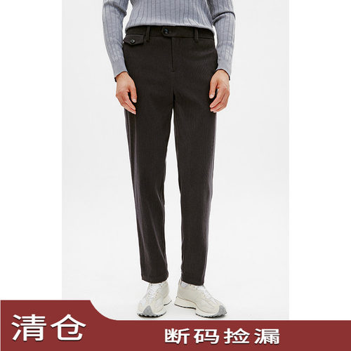 JSSDHOMME意式灯芯绒坑条休闲裤