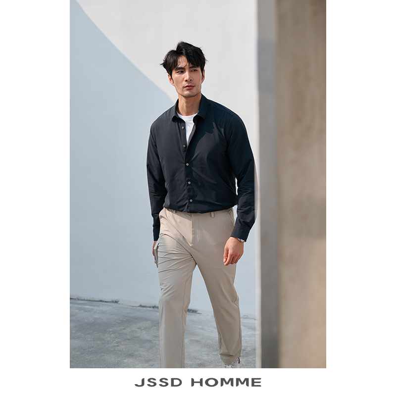 JSSDHOMME石墨烯微弹休闲衬衫