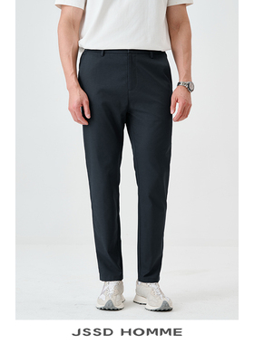 JSSD HOMME 春秋季新款棉麻混纺男士休闲裤商务直筒休闲长裤男款