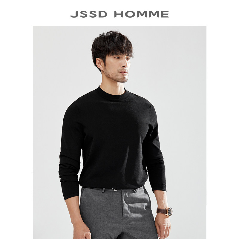 日本进口通勤基础款半高领针织衫