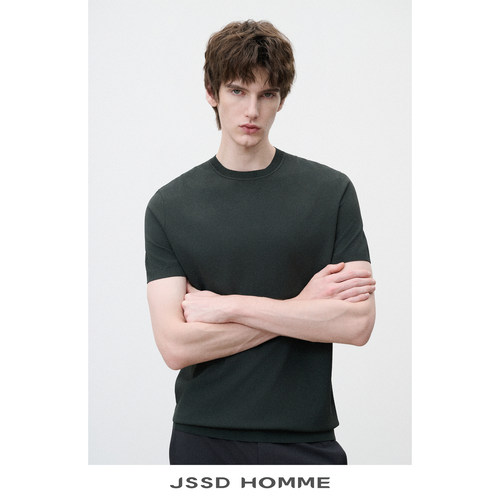 JSSDHOMME伊力特圆领针织短袖