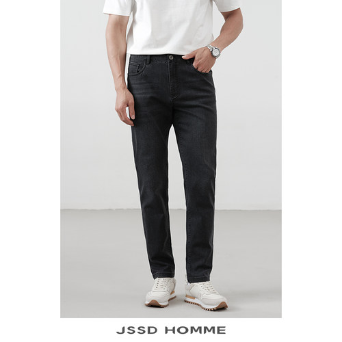 JSSDHOMME莱赛尔棉混纺直筒长裤