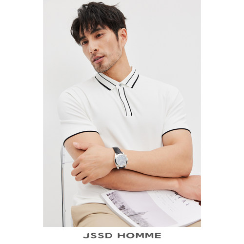 JSSD HOMME 翻领短袖男新款男士短袖休闲T恤夏季POLO衫男款短袖男