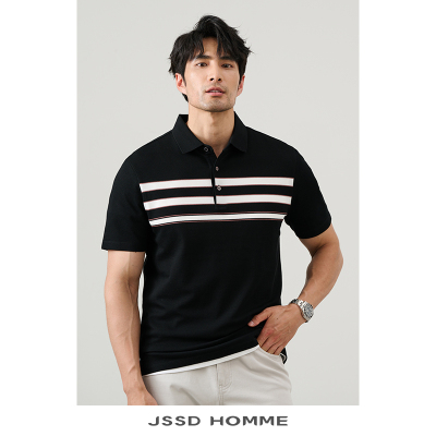 JSSDHOMME棉珠地翻领POLO衫