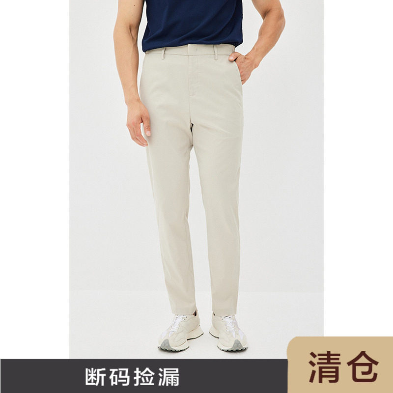 JSSD HOMME 春夏季微弹易打理休闲长裤男士通勤商务直筒男休闲裤 - 实物图