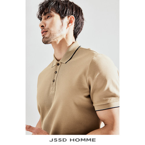 JSSD HOMME 夏季新款翻领POLO衫匹马棉短袖衫男士短袖T恤短袖男款