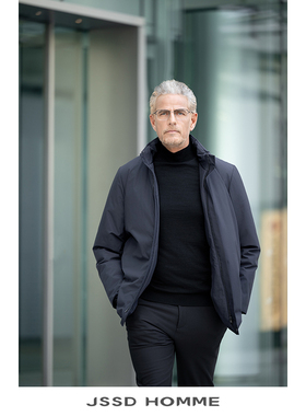 JSSD HOMME 秋冬新款金标P棉棉服中长款立领棉衣男棉服男士外套