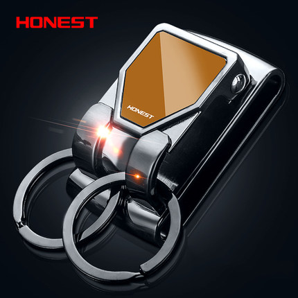 男士腰挂穿皮带钥匙扣金属挂扣简约汽车锁匙钥扣创意个性礼品刻字