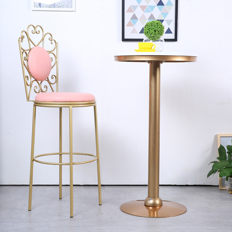 北欧铁艺纳米金梳妆椅高脚吧台椅客厅椅餐厅阳台椅子在类目 住宅家具, 坐具类, 椅类, 餐椅中 - 来自Buy2taobao.com提供专业的淘宝代购服务