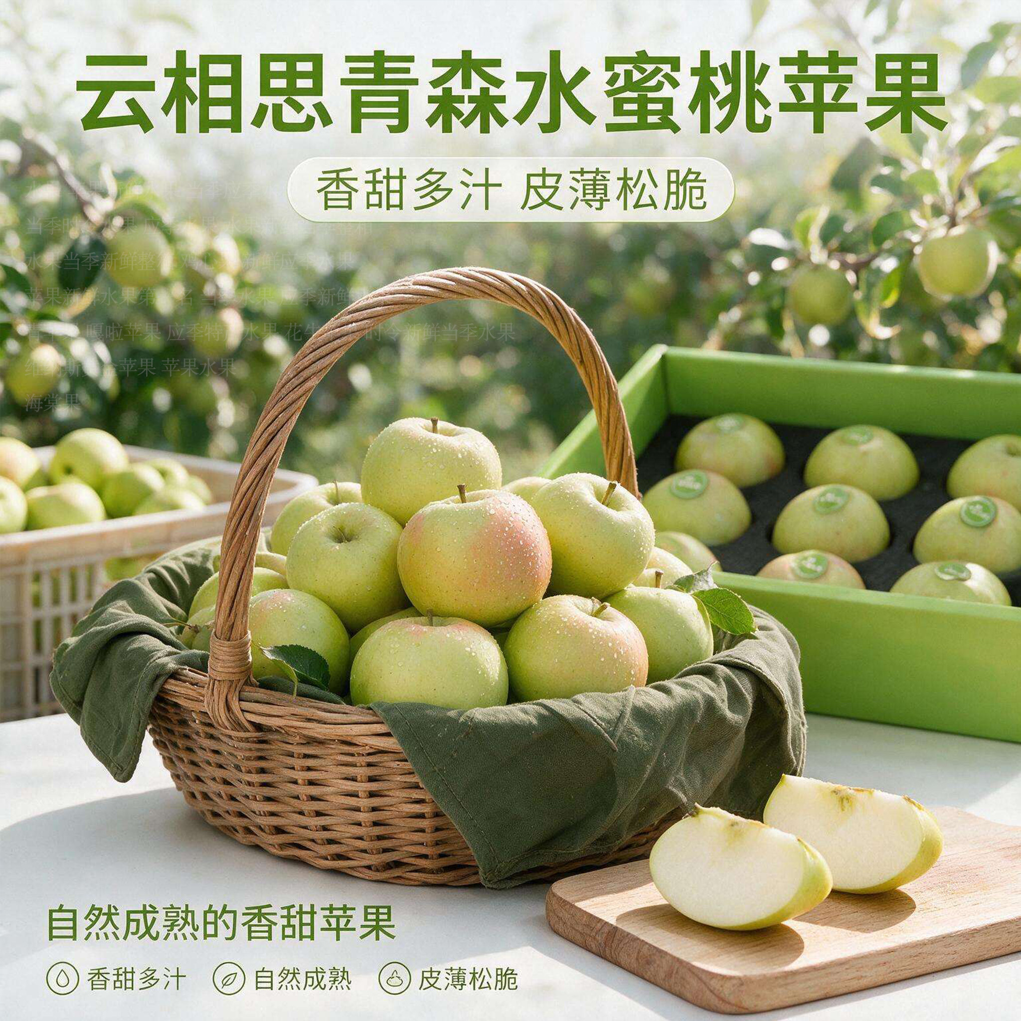 苹果新鲜水果青森水蜜桃苹果香甜