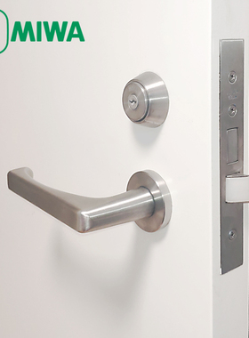 日本MIWA 13LA钢制铝合金木门进口不锈钢分体机械防火锁LA50-1