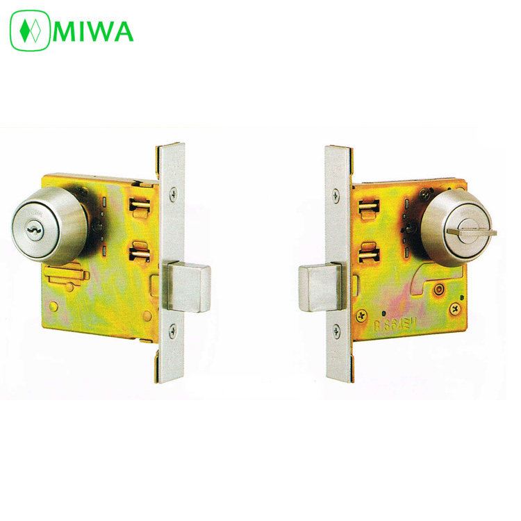 日本miwa da-1左右通用型不锈钢单闩舌一门二锁安全辅助进口门锁