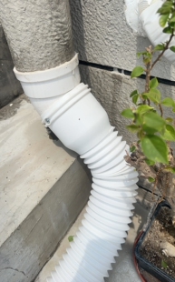 室外排水管圆形伸缩排气管道外墙软管11CM75口径排风雨水管延长管