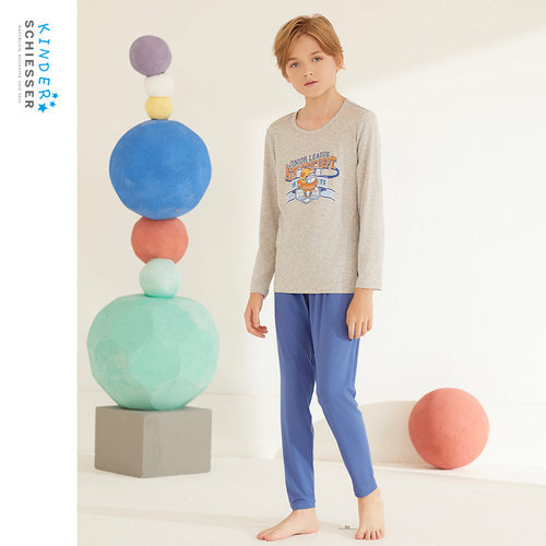 舒雅男童莫代尔卡通家居服套装