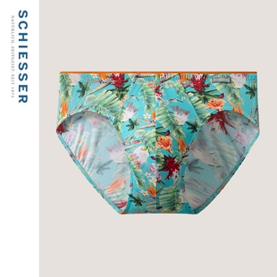 三角内裤 锦纶冰丝凉爽透气印花大码 男士 SCHIESSER舒雅25年新品