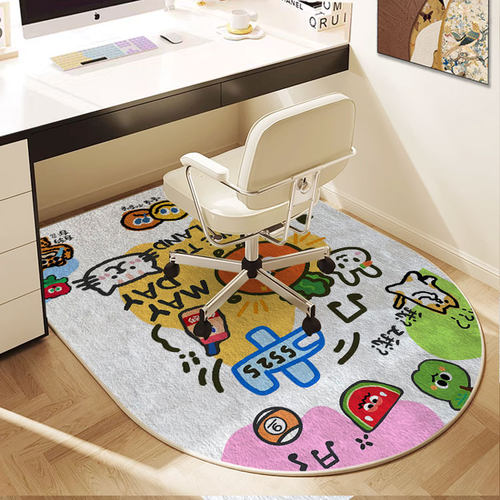 五月天电脑椅地垫卧室书房书桌学习椅地毯电脑转椅防滑垫可定制