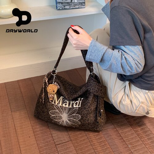 DRYWORLD韩系豹纹大容量托特包