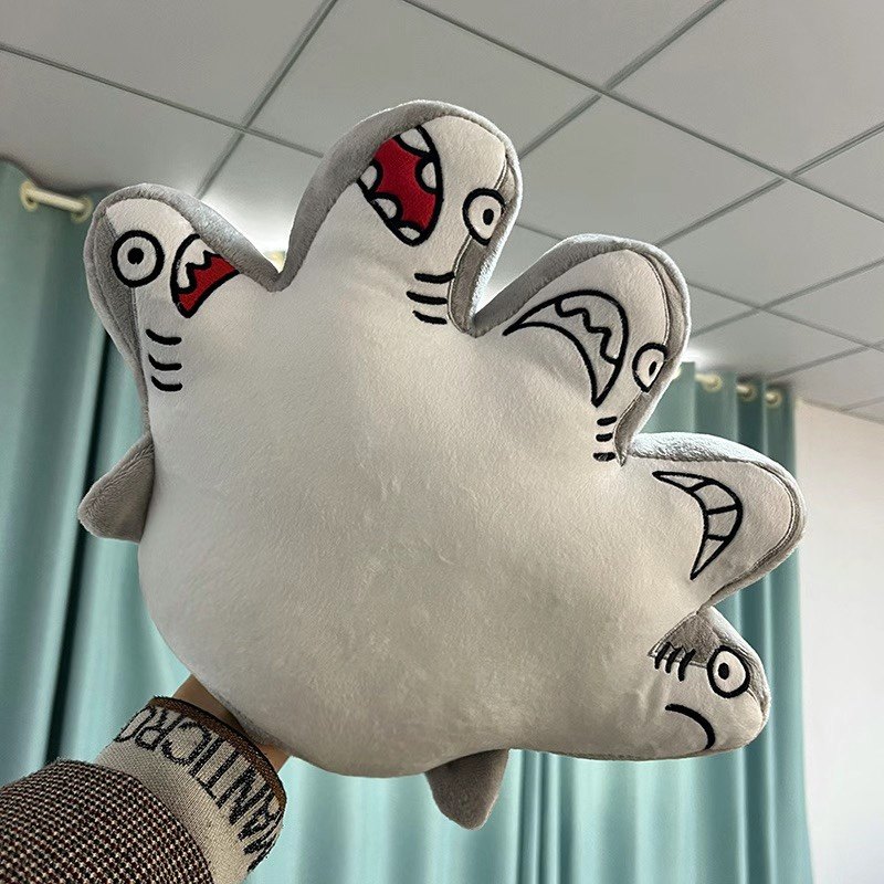 鲨手鲨叉鲨手鲨蛋谐音梗毛绒玩具网红热销搞怪创意送礼卡通玩偶