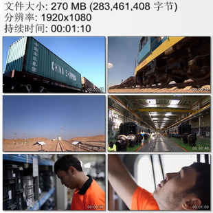丝绸之路 国际货运列车草原火车铁轨 哈萨卡斯坦高清实拍视频素材
