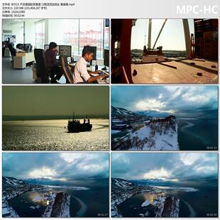 不冻港国际贸易港 口物流货运码头 集装箱 高清实拍短视频素材