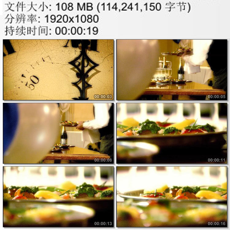 丰盛的午餐视频 餐桌美食 西餐披萨 实拍动态视频素材