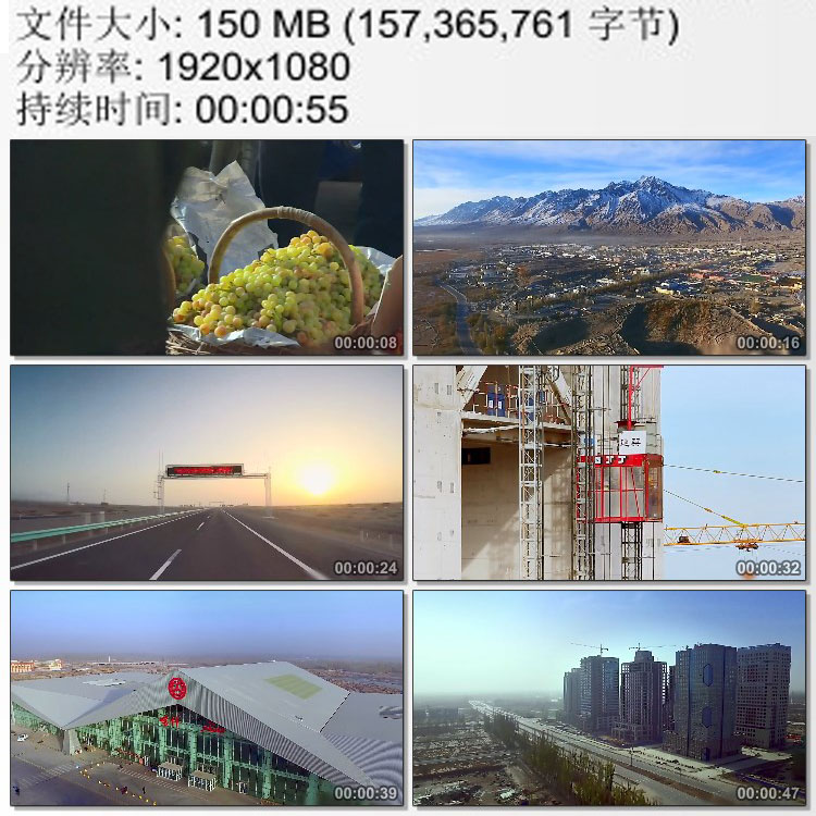 喀什美食商场人群 航拍城市 商贸物流中心产业园区 动态视频素材