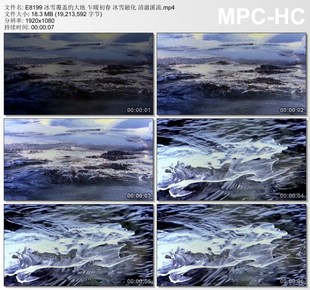 冰雪覆盖的大地 乍暖初春 冰雪融化 清澈溪流 高清实拍视频素材