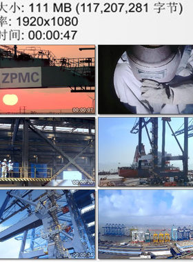 振华重工长兴基地 上海长兴岛 重工业生产制造 高清实拍视频素材